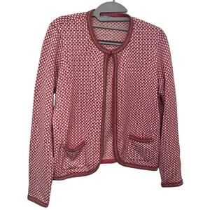 J. McLaughlin Open Front Delicate Chain Cardigan Sweater •S• Cotton Modal